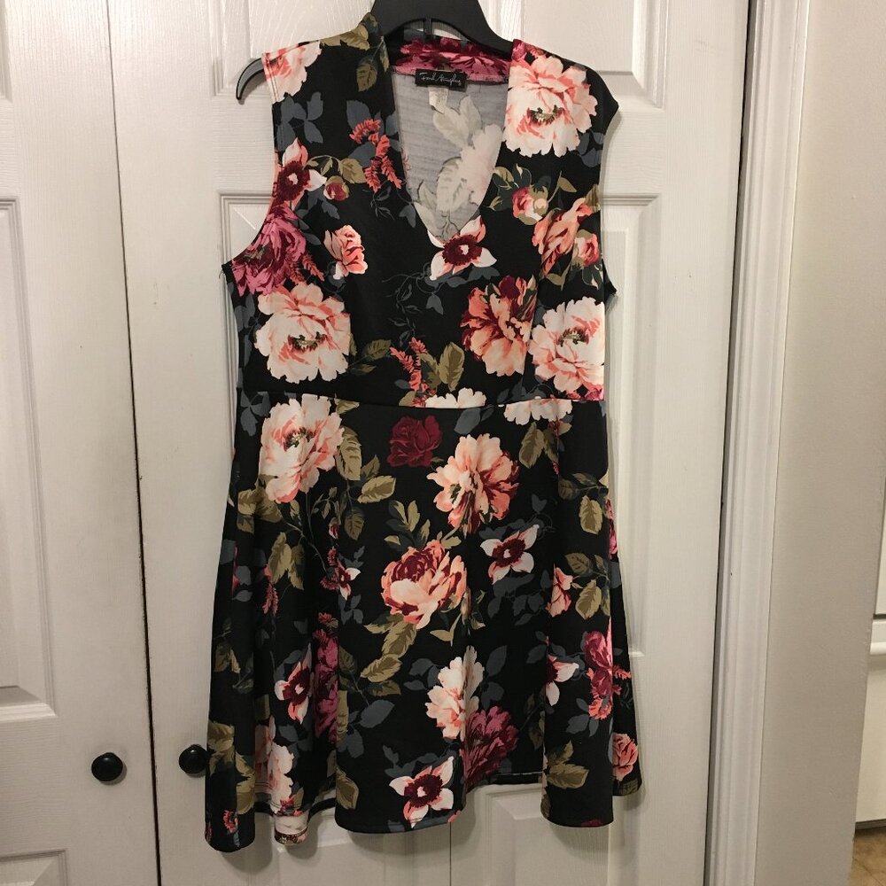 French Atmosphere Floral Sleeveless Mini Dress